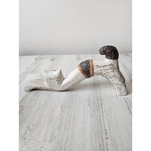 Serrv wooden cat Indonesia statue figurine unique calico decor - Picture 5 of 11